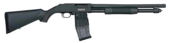 Back in Stock! Mossberg 50205 590M Pump 12 Gauge 18.5″ 2.75″ Magazine Fed 10+1 Synthetic Black Stock Blued