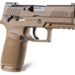 Back in Stock! Sig Sauer SIG 320CA9M18MS P320 M18 3.9 inches 17+1 and 21+1 Manual Safety Coyote FDE SigLite Night Sights – 3 Mags
