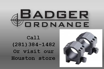 Call (281)384-1482 or visit our Houston Store for Badger Ordnance products