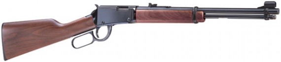 Back in Stock! Henry H001 Lever 22 Long Rifle 18.5″ 15+1 American Walnut Stock Blue