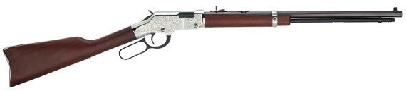 New! Henry H004SE Silver Eagle Lever 22 LR 20.0″ 16+1 Walnut Stock Nickel “Silver” Engraved Receiver