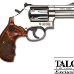 Back in Stock TALO Model!  Smith & Wesson 150713 Model 686 Deluxe 357 Mag 3in 7rd – Adjustable White Outline/Red Ramp Sights Stainless Steel – Satin Finish – Textured wood grips