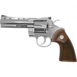 Back in Stock – One Unit! COLT Python 357 Magnum 4.25 inches PYTHONSP4WTS Stainless Steel with Walnut Target Medallion Grip