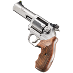 New! Kimber K6S DASA TARGET GFO – 4 inches – 357 Magnum – Brushed Finish Stainless Steel – 6-Shot -Adjustable Fiber Optic Sight – Walnut 3 Finger Combat Grip Grip