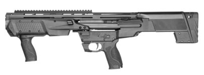 Back in Stock – New Model! Smith & Wesson 12490 M&P 12 Bullpup Pump 12 Gauge 3″ 19″ Black Oxide Barrel with M-LOK Slot Shroud 6+1, 7+1 Matte Black Receiver Black Fixed Bullpup Stock Right Hand