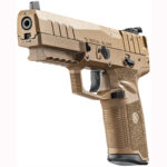 New! FN 66101275 Five-seveN MRD 5.7x28mm Caliber with 4.80″ Barrel, 20+1 Capacity FDE Picatinny Rail/Serrated Trigger Guard Frame, Serrated/Optic Cut FDE Steel Slide & Texture FDE Polymer Grip Includes 2 Mags and Soft Case