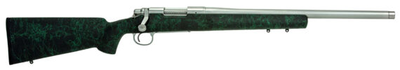 New! Remington 700 5R R85508 300 Win Mag 3+1 Capacity, 24″ 5-R Threaded Barrel, Polished Stainless Metal Finish & Black Green Webbed Fixed HS Precision Stock Right Hand