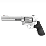 New Model – Back in Stock! Smith & Wesson 13331 Model 350 X-Frame Revolver Double Action/Single Action 7 Rounds 350 Legend 7.5″ Ported Barrel, Fluted Cylinder, Stainless Steel Satin Finish Synthetic Grips – Red Ramp Front and Adjustable Rear Sights, Moon Clips Included