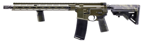 New – Limited Run! Daniel Defense DDM4V7, Distributor Exclusive, Semi-automatic, AR, 223 Remington/556NATO, 16″ Cold Hammer Forged Government Profile Barrel, Black And Olive Drab Green Camo, B5 Vertical Grip and Pistol Grip, 1:7 Twist,15″ Rail With M-LOK, Daniel Defense Flash Suppressor – Hard Case