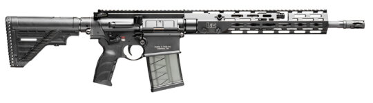 NEW FOR 2025! Heckler & Koch, MR762 A4, Semi-automatic, AR, 308 Winchester/762NATO, 16.5″ Barrel, Anodized Finish, Black, M-LOK Free Float Handguard, Adjustable Gas Block, HK USA Enhanced Grip, HK416 Nine Position Stock, Ambidextrous Controls, 20 Rounds, 1 Magazine PISTON